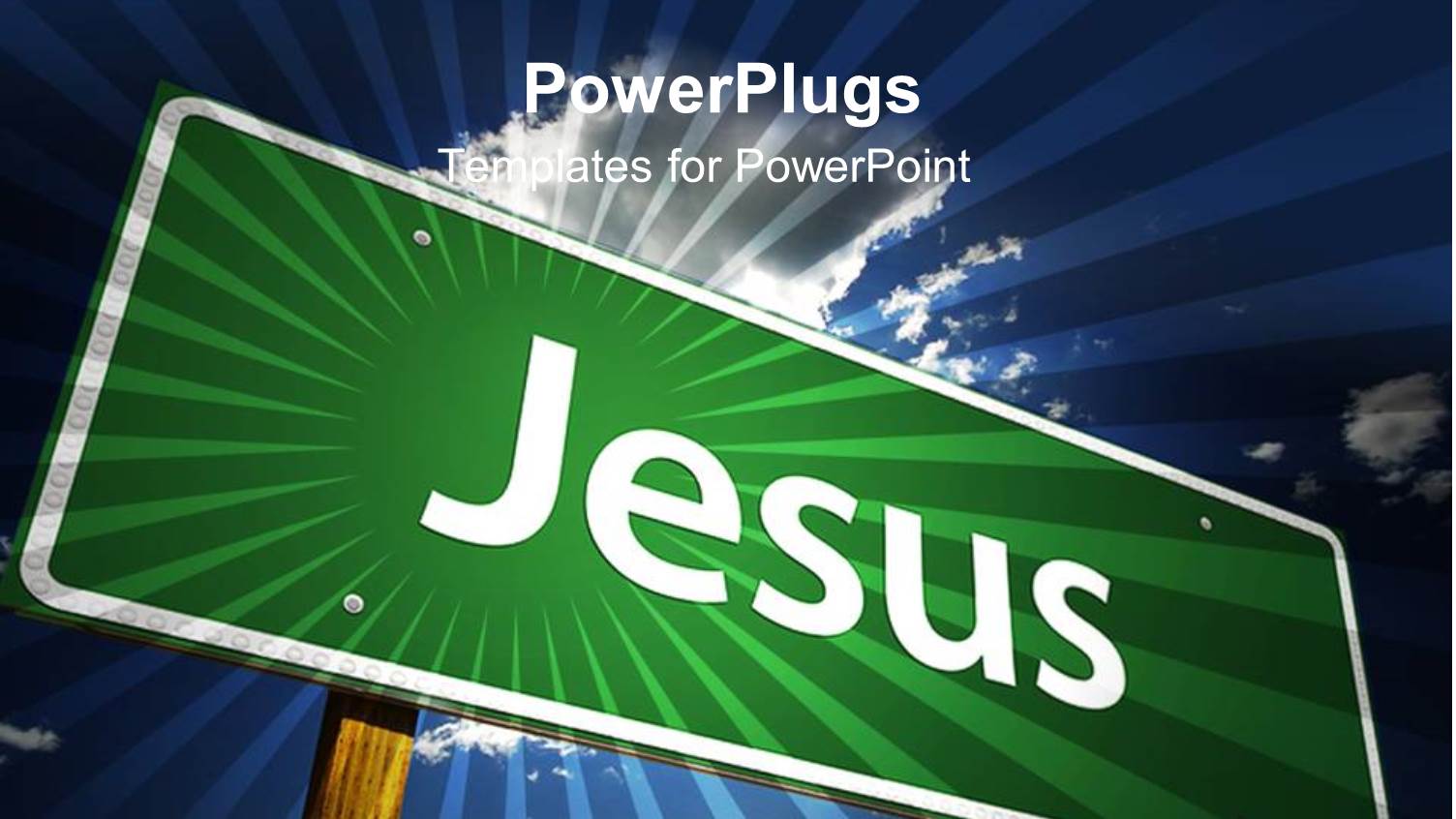Jesus Street Sign on Blue Sky Background