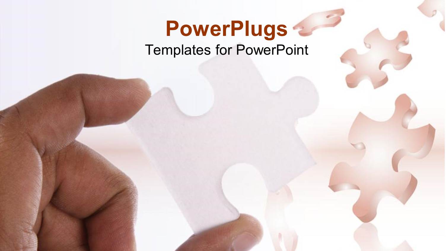 Jigsaw Puzzle with Hand Holding Jigsaw Piece