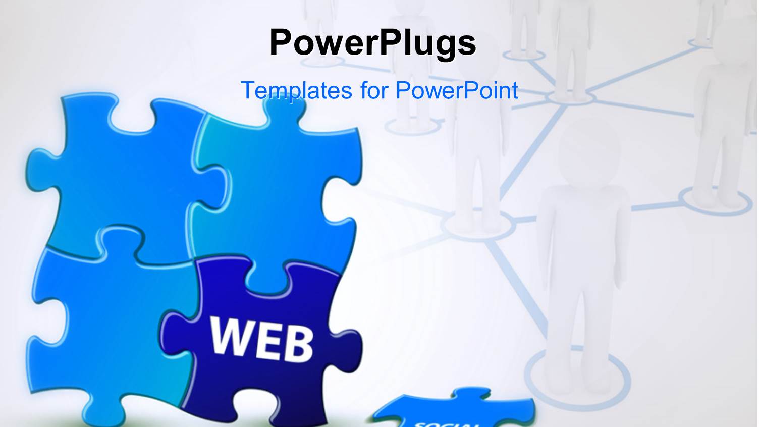 Jigsaw Puzzle with Men Standing in Linked Circles in Background