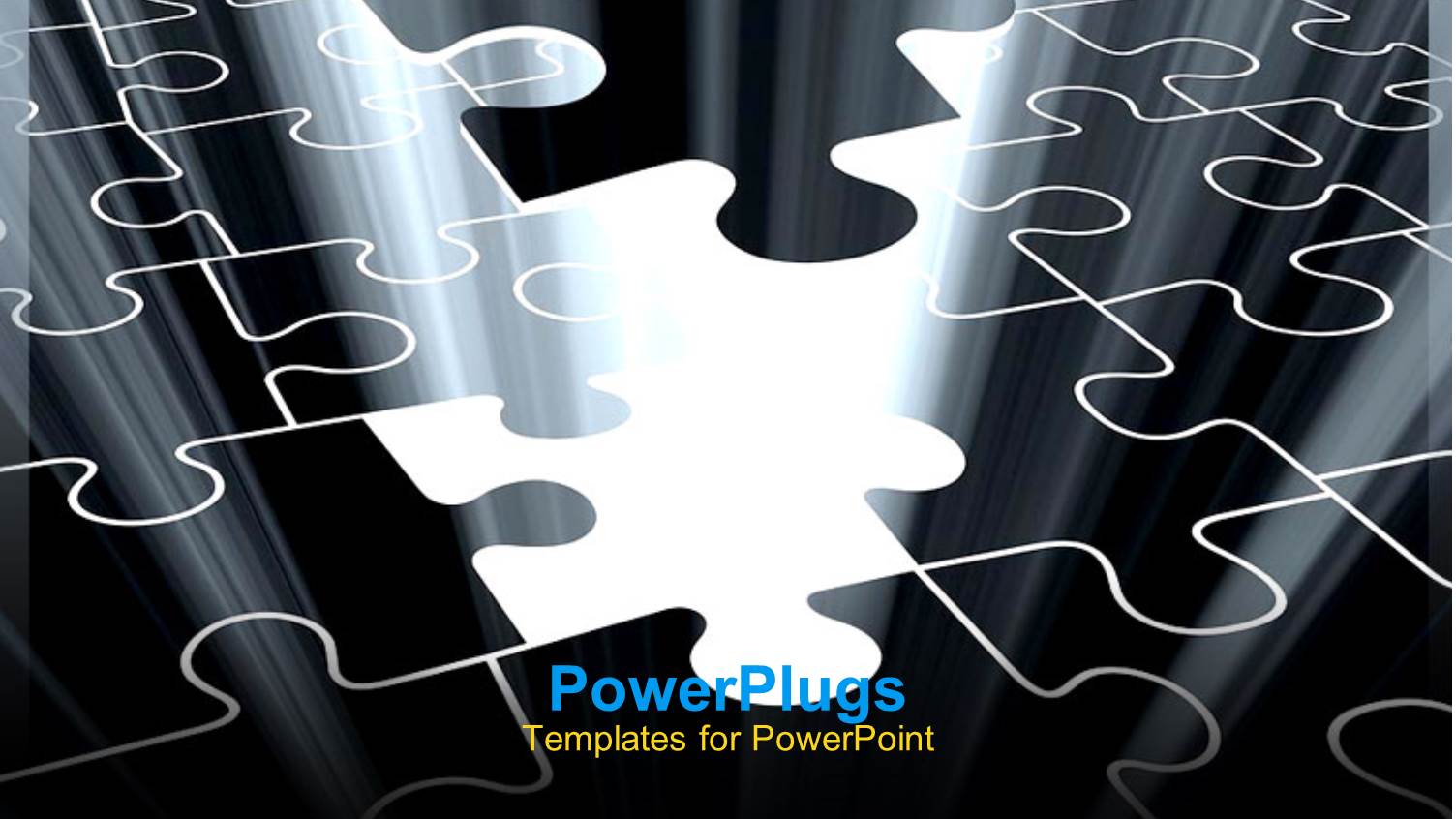 Jigsaw Puzzle Piece Falling with Light Glow from Missing Spot