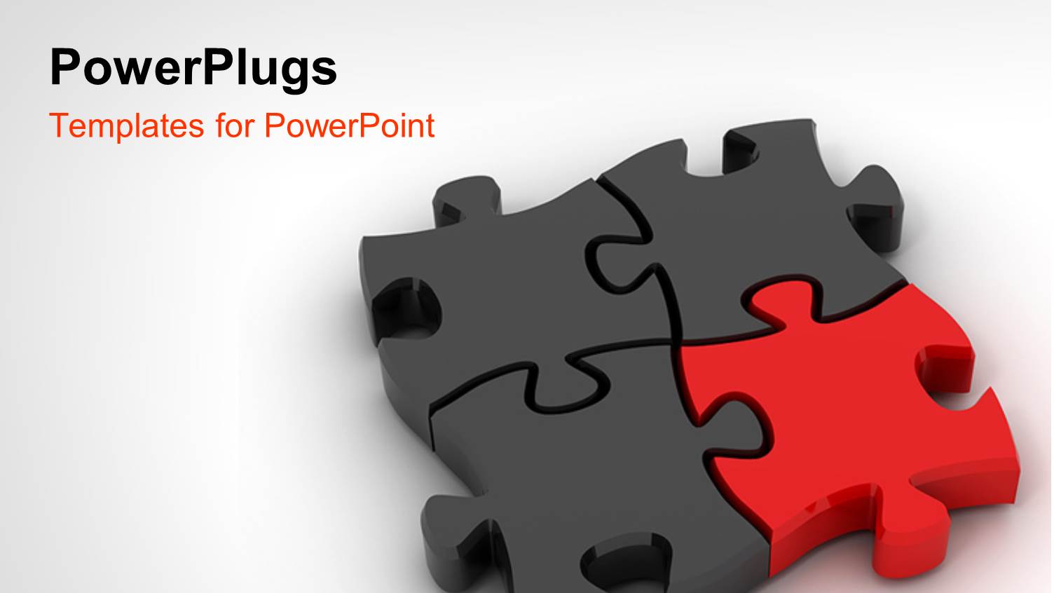 Jigsaw Puzzle on White Background with Distinct Red Piece