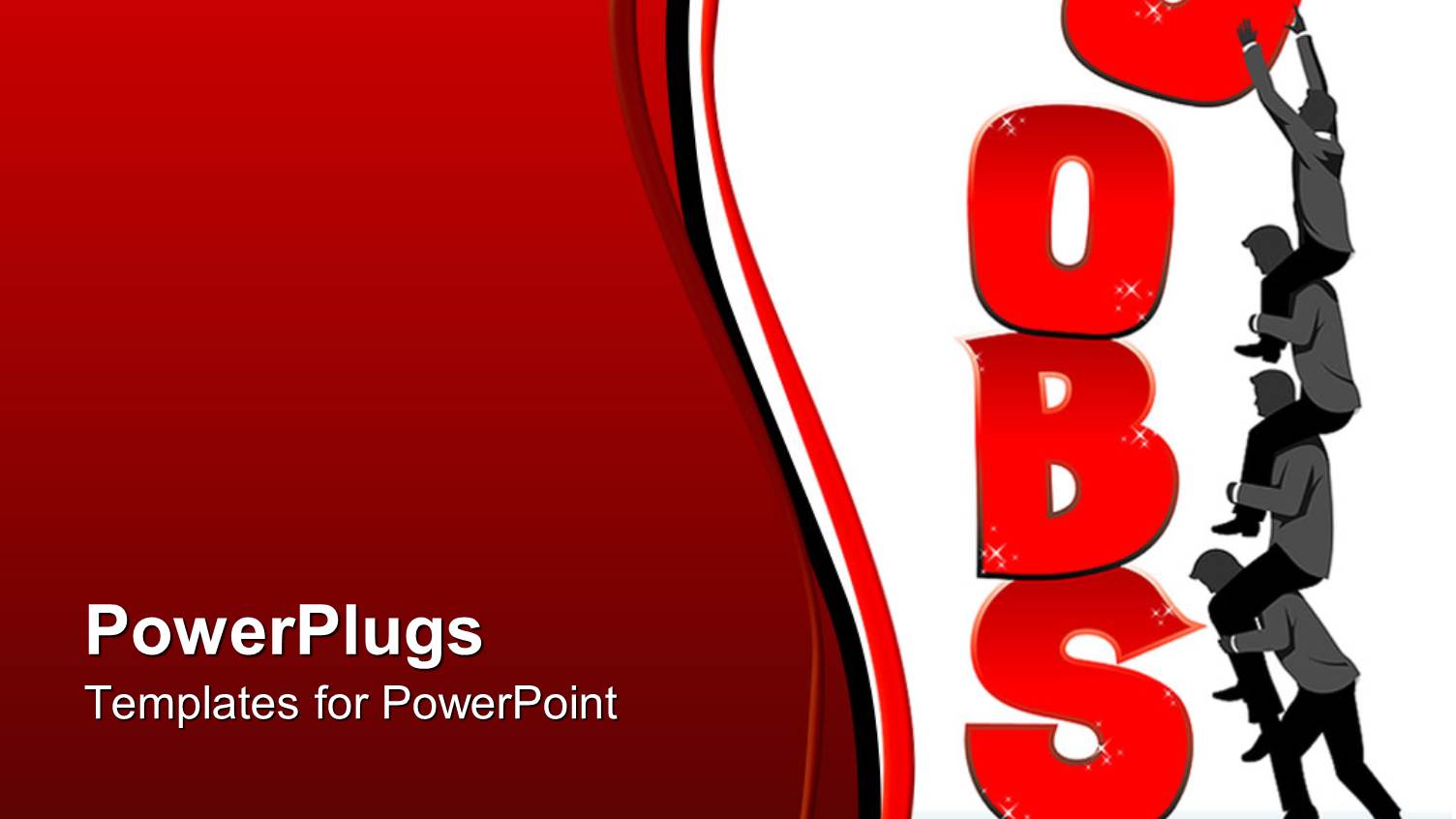 Job Creation Metaphor with Team of Business People Building Word JOBS  Out of Red Letters, Human Resources, HR