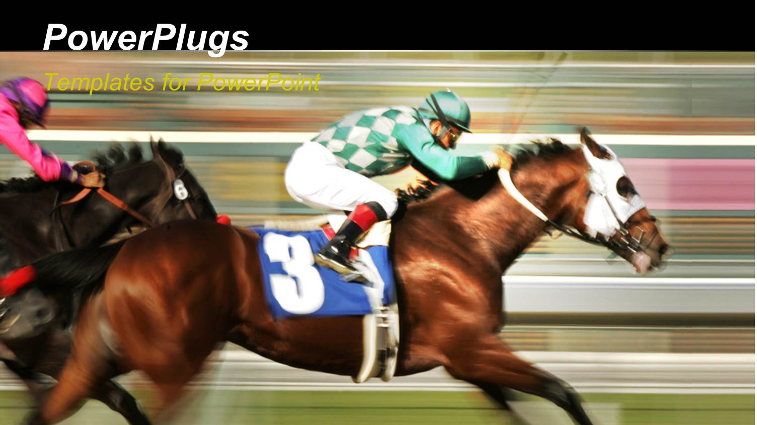 a Jockey Going Ahead in a Race with his Horse