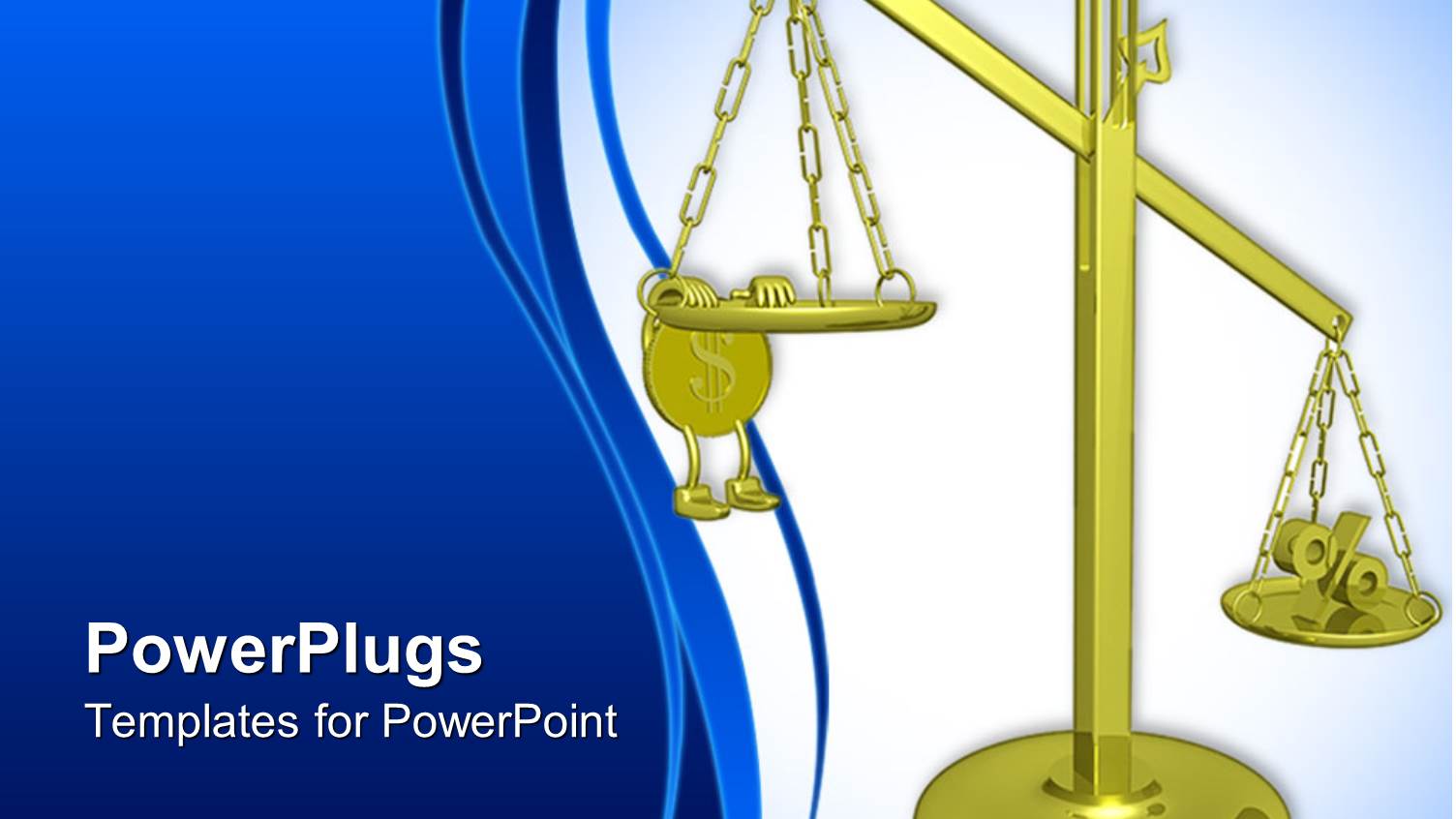 a Justice Symbol with Money on a Side and Percentage on the other