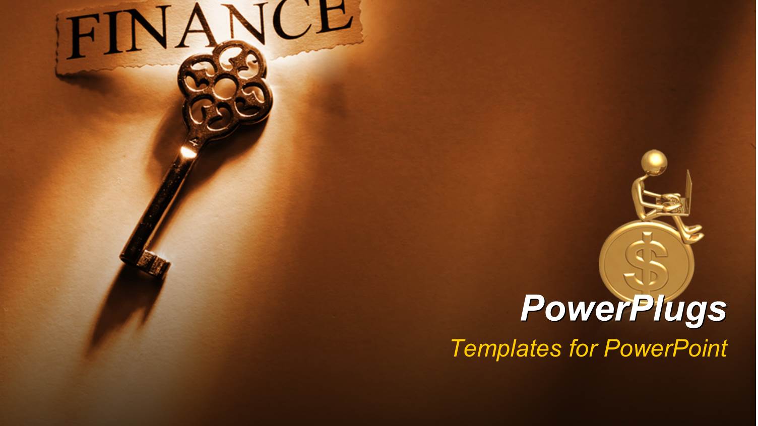 a Key Along with a Figure Sitting on a Gold Coin