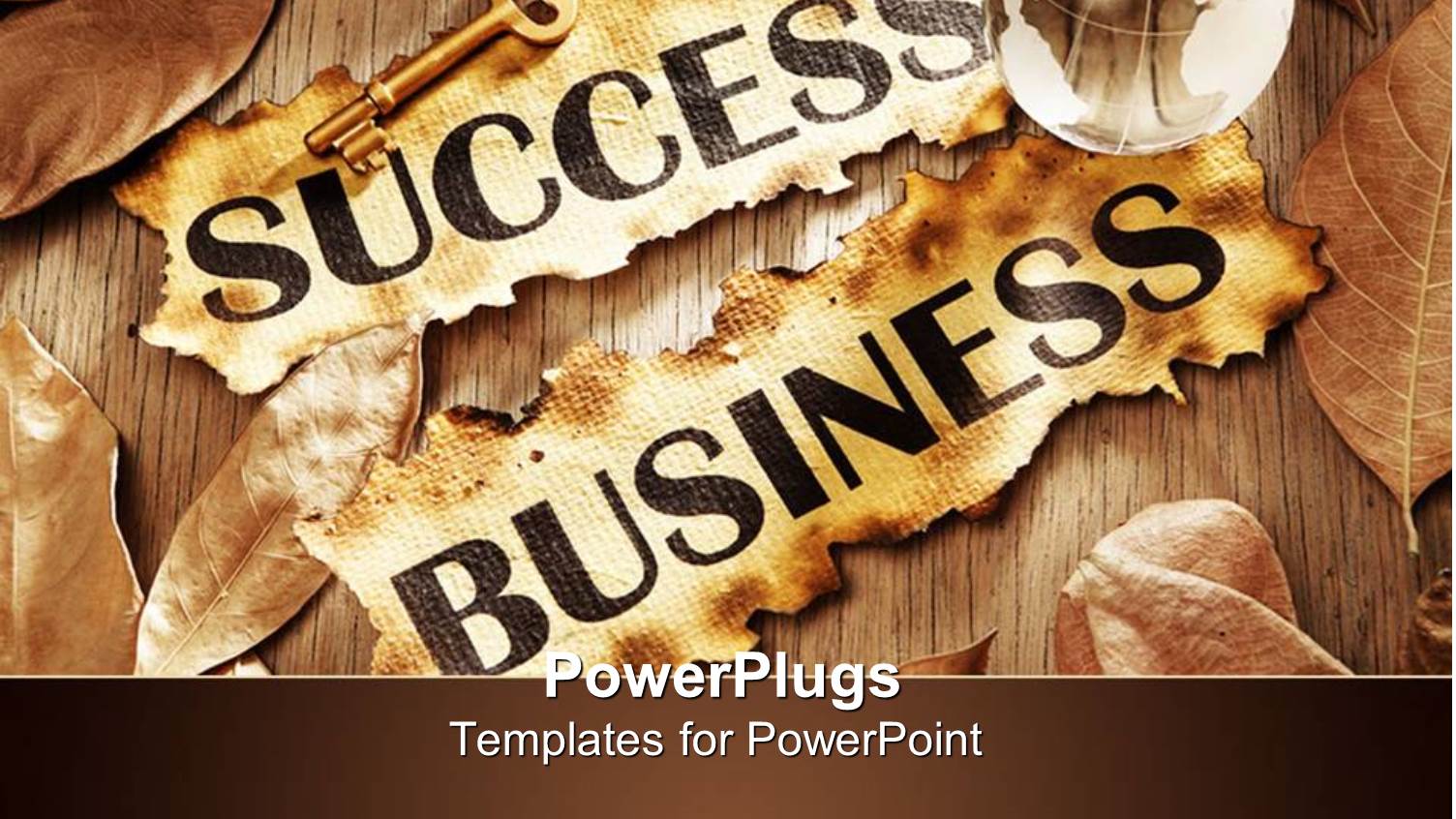 a Key, Globe and Various Leaves