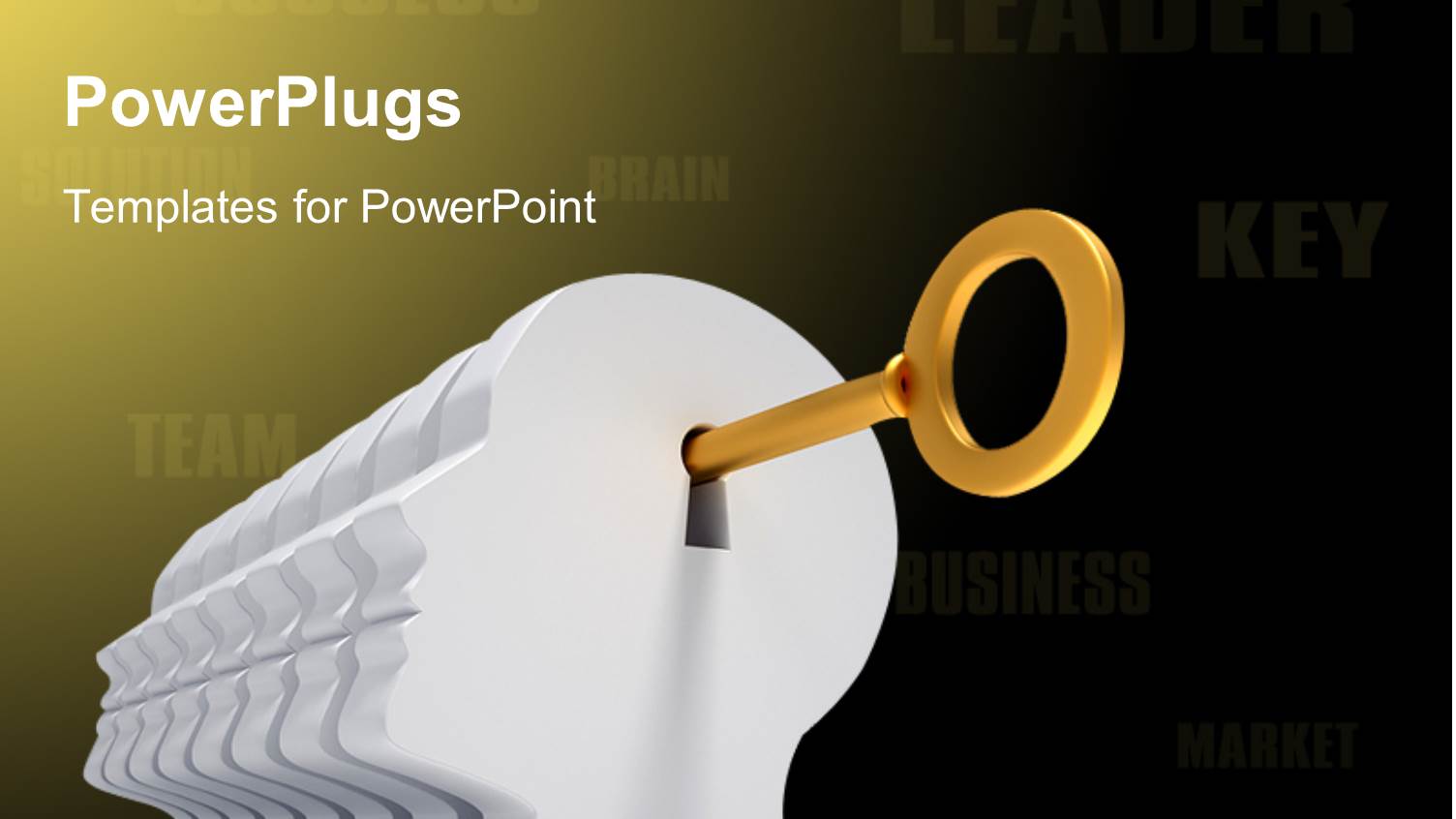 a Key Inside Keyhole with Yellowish Background and Place for Text