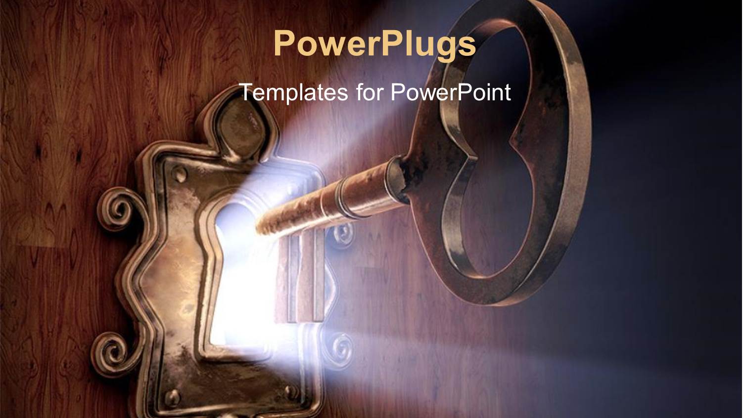 a Key in the Keyhole with Light