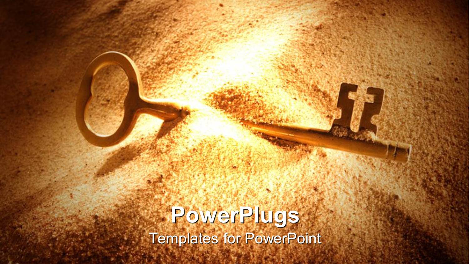 the Key in the Sand with Sunshine in Background