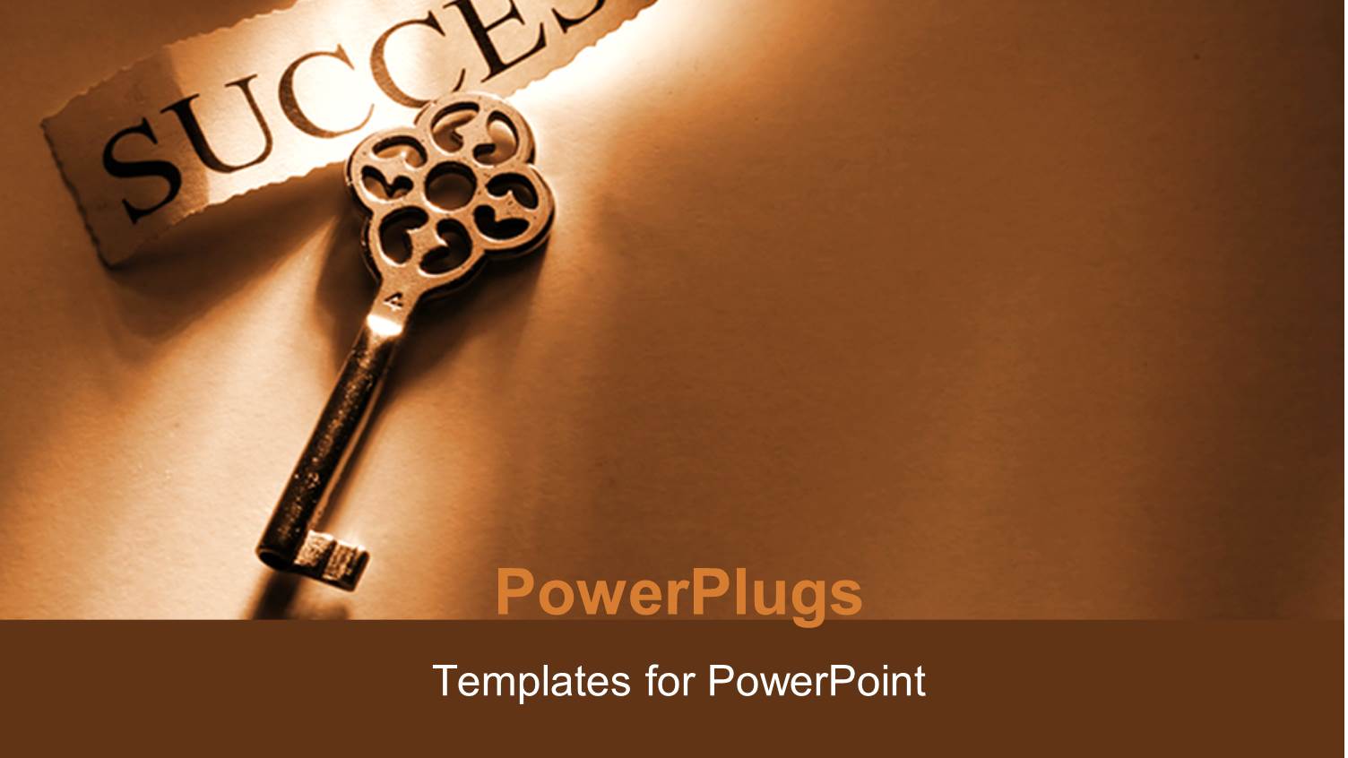 a Key to Success with Brownish Background