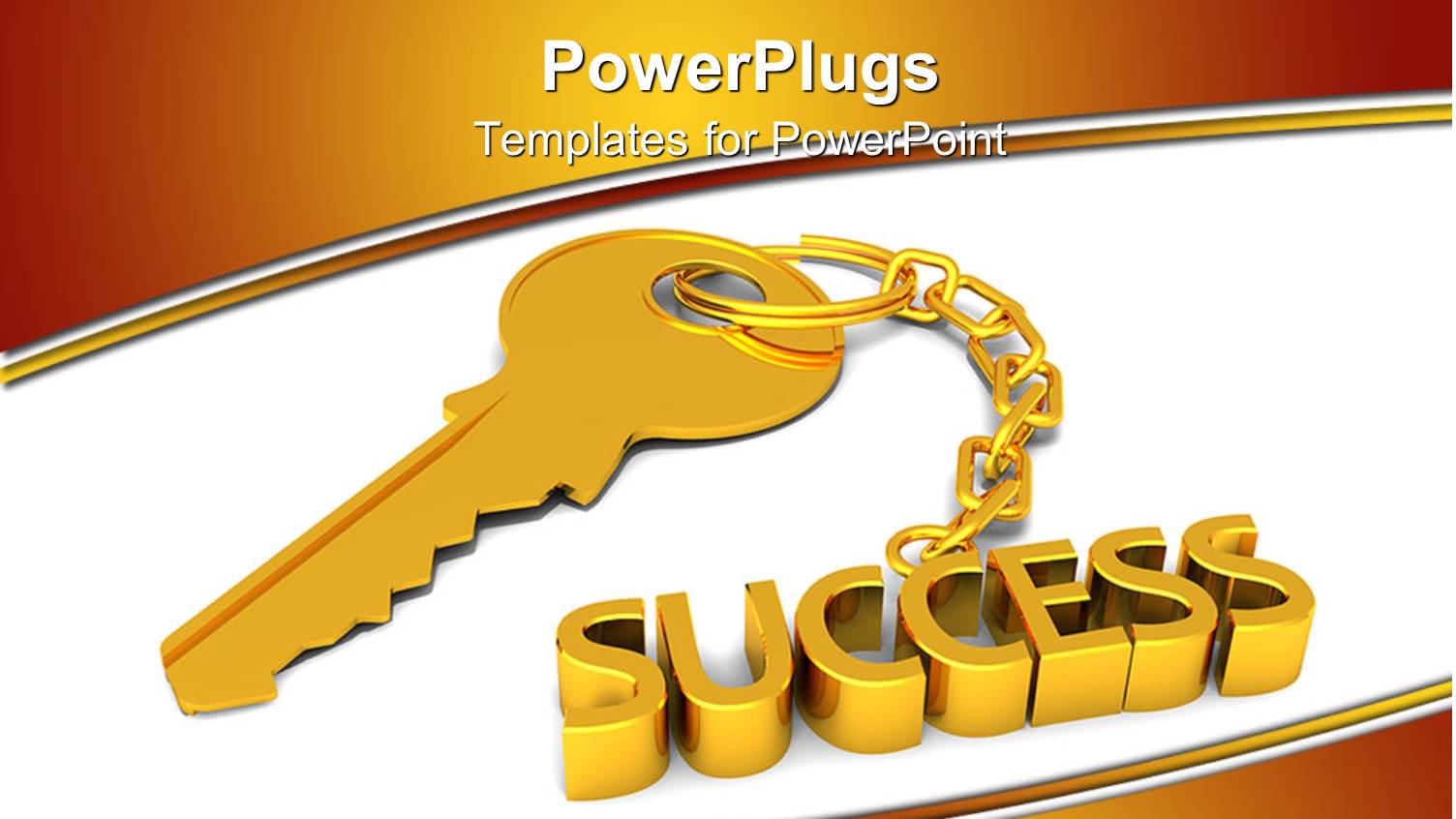 a Key to Success with White Background