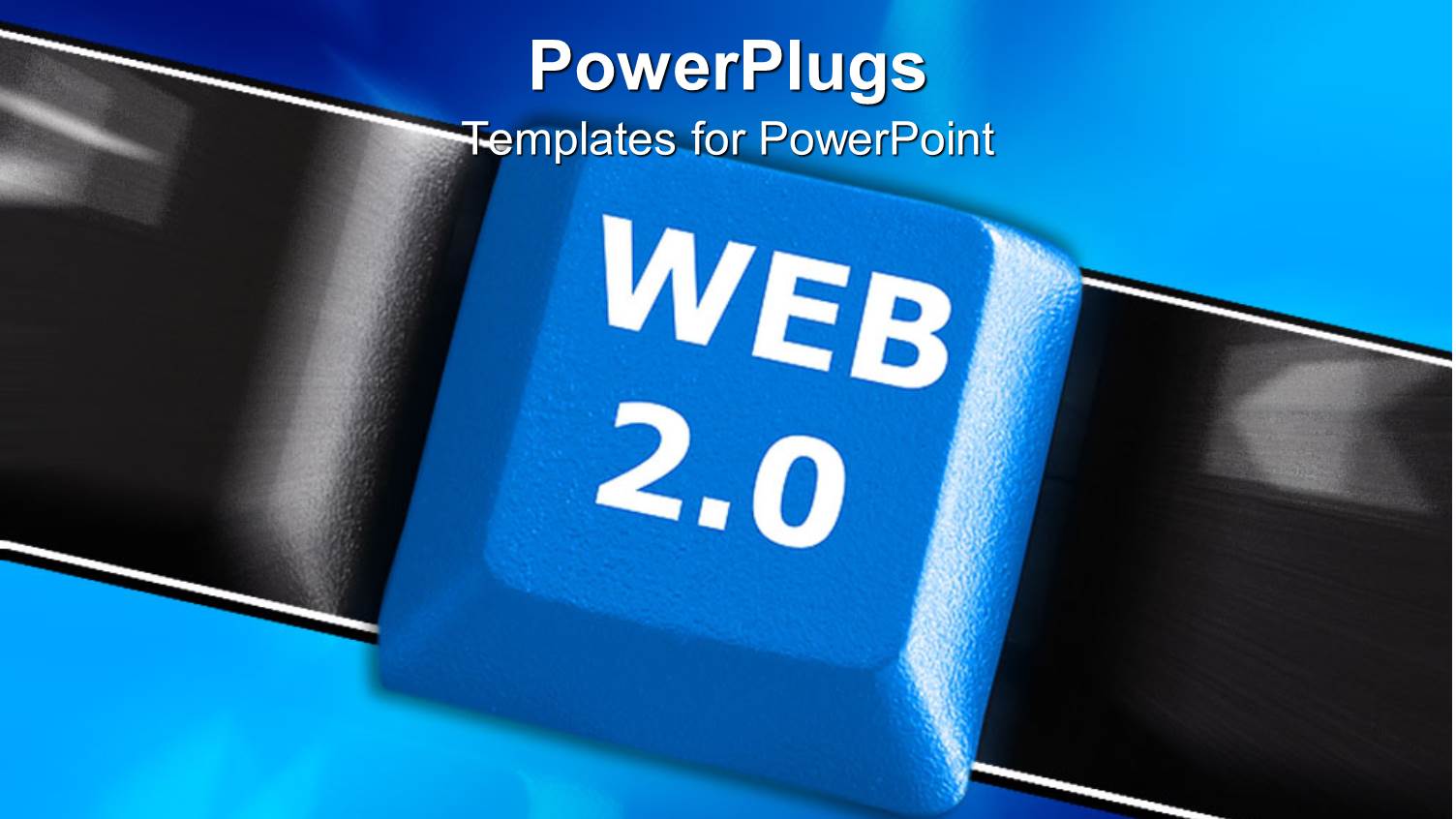 a Keyboard Button with Bluish Background and Place for Text