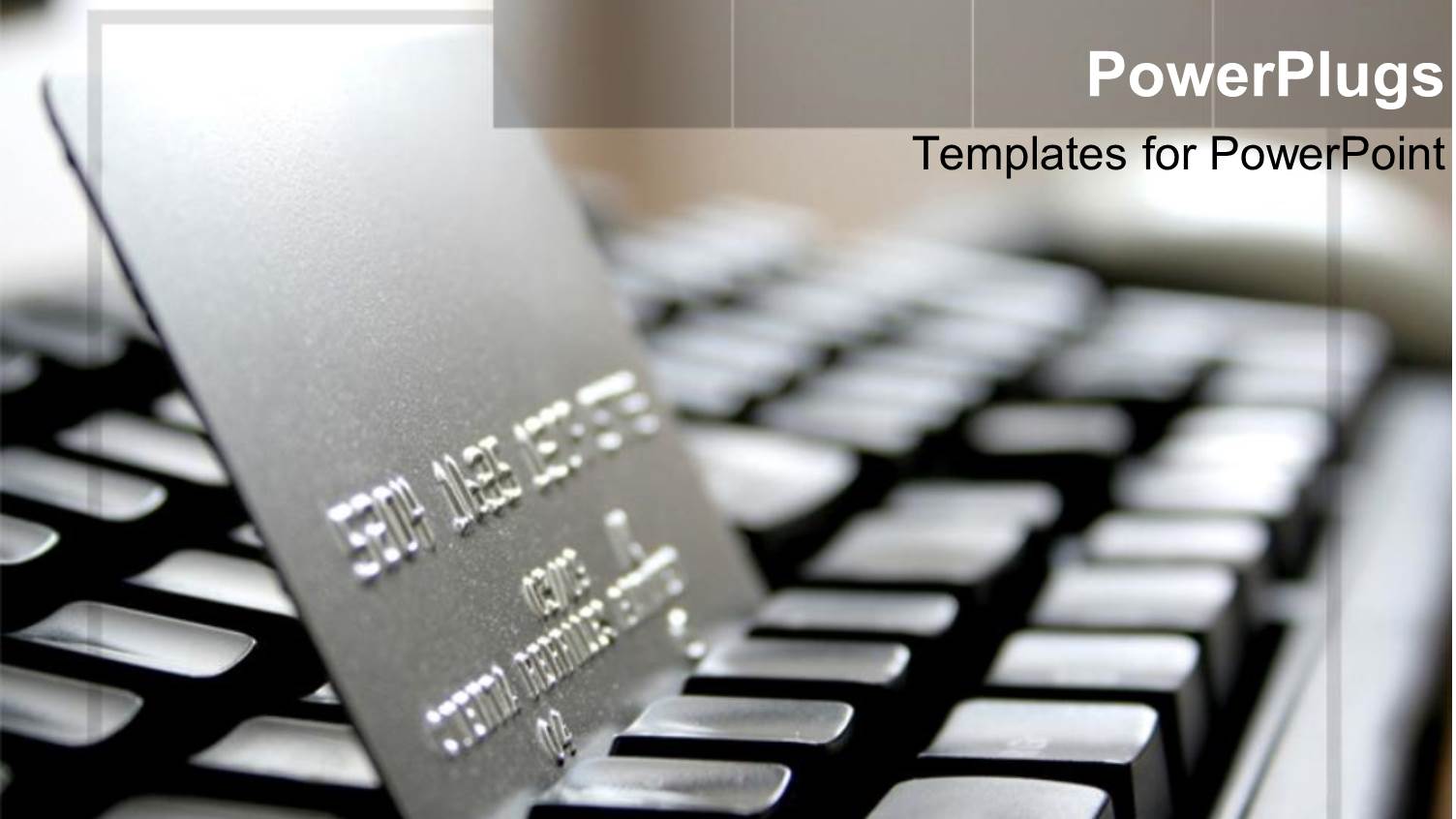 a Keyboard and a Credit Card with Blurr Background