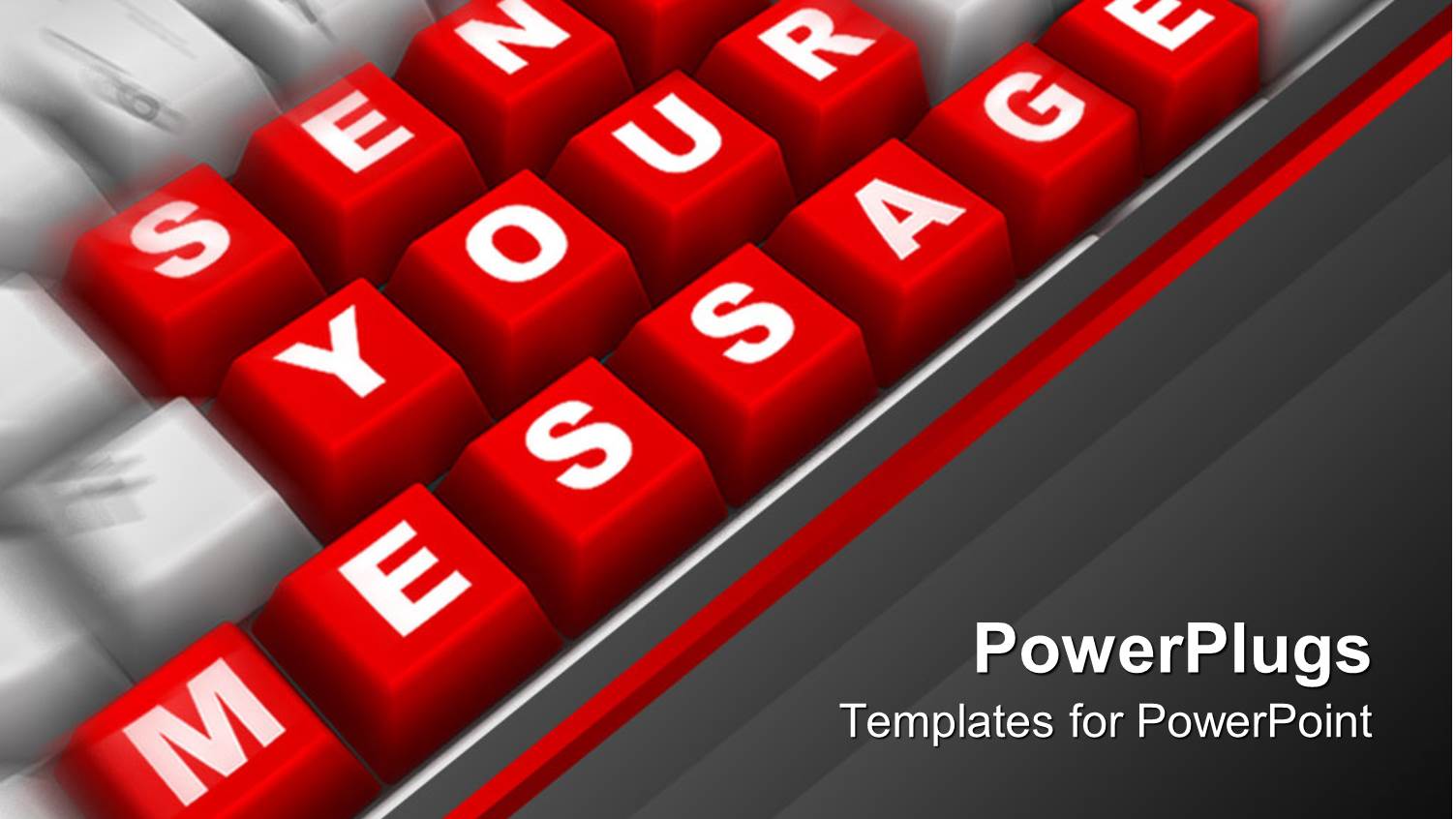 the Keyboard Showing the Words Send your Message