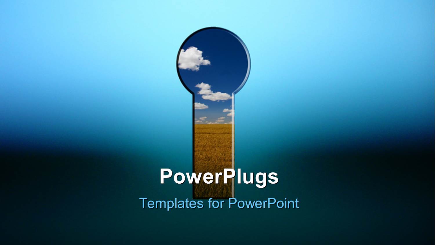 Keyhole in Blue Opens to Rural Landscape