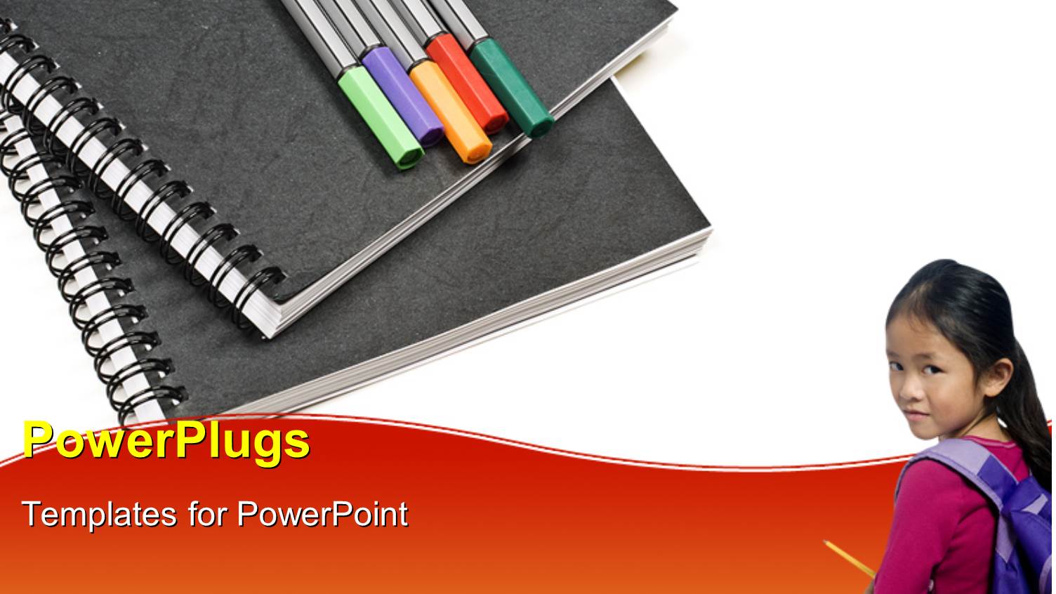 a Kid with a Bag and Pencils in the Background