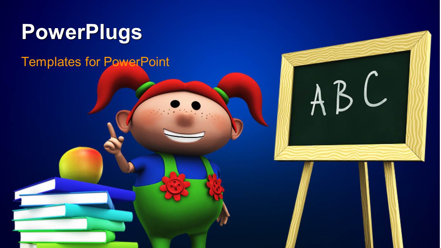 a Kid and a Blackboard with a Lot of Books