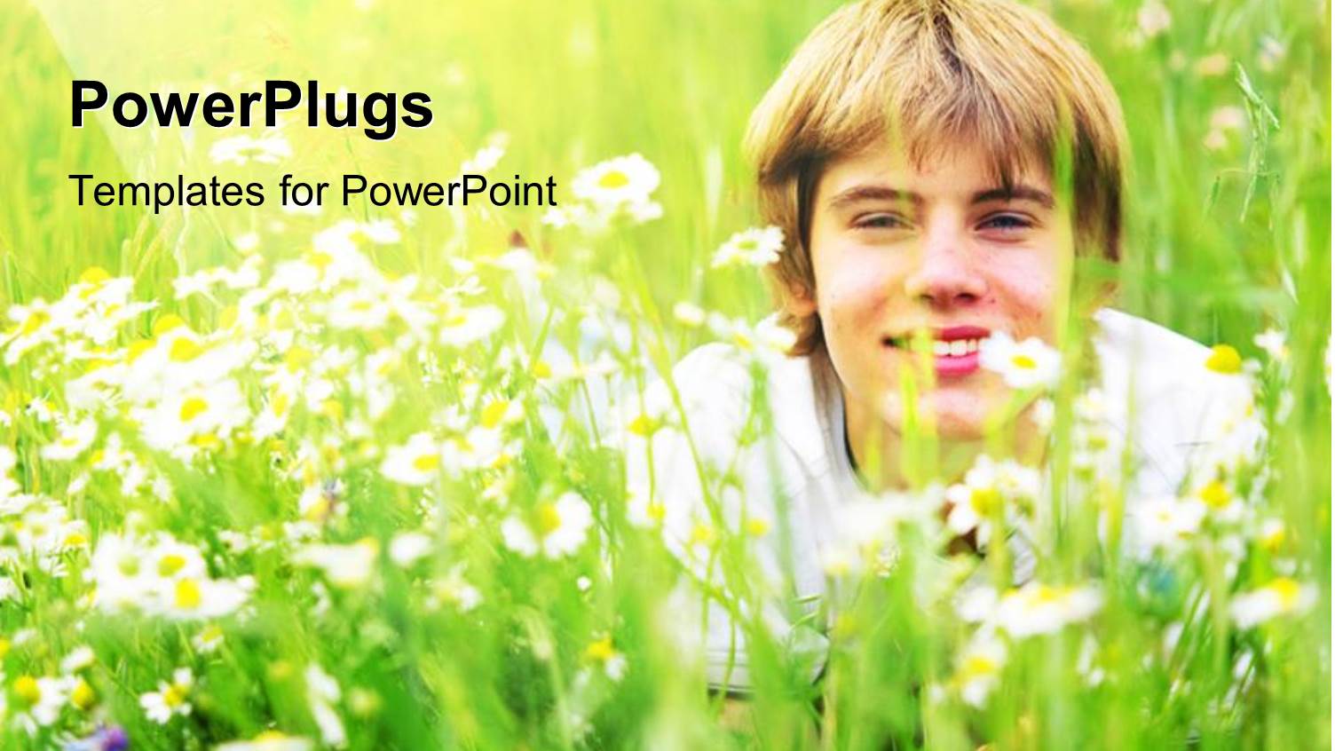 a Kid in the Crops with Greenish Background