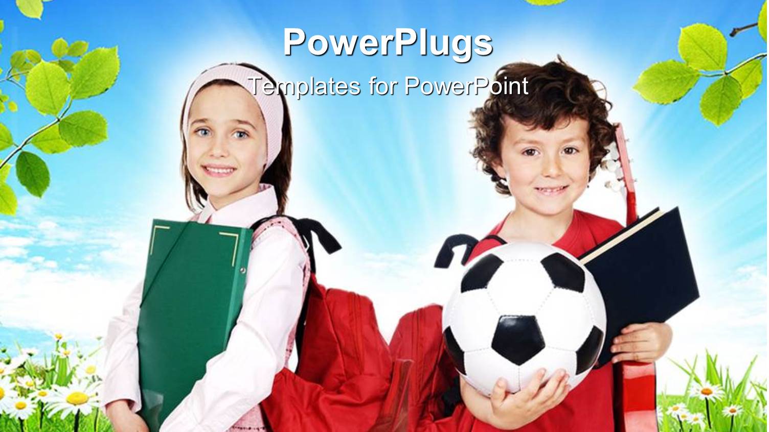 a Kid and a Girl Going to School