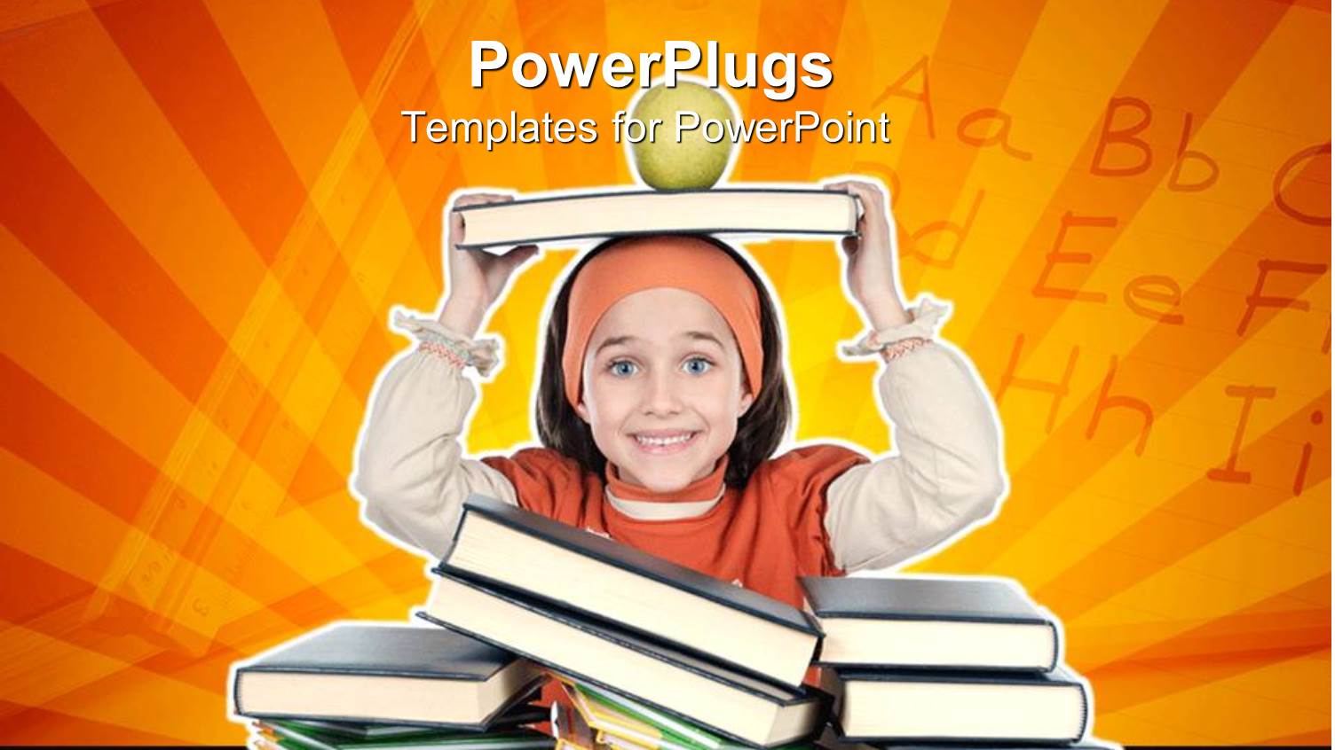 a Kid Holding a Book on her Head