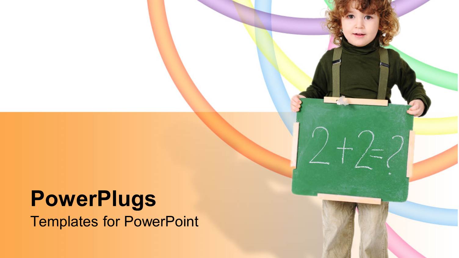 a Kid with a Maths Equation with a Number of Lines in Background