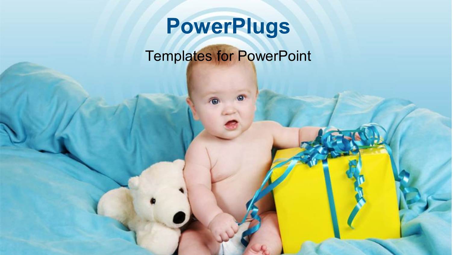 a Kid with a Number of Gifts on a Bed