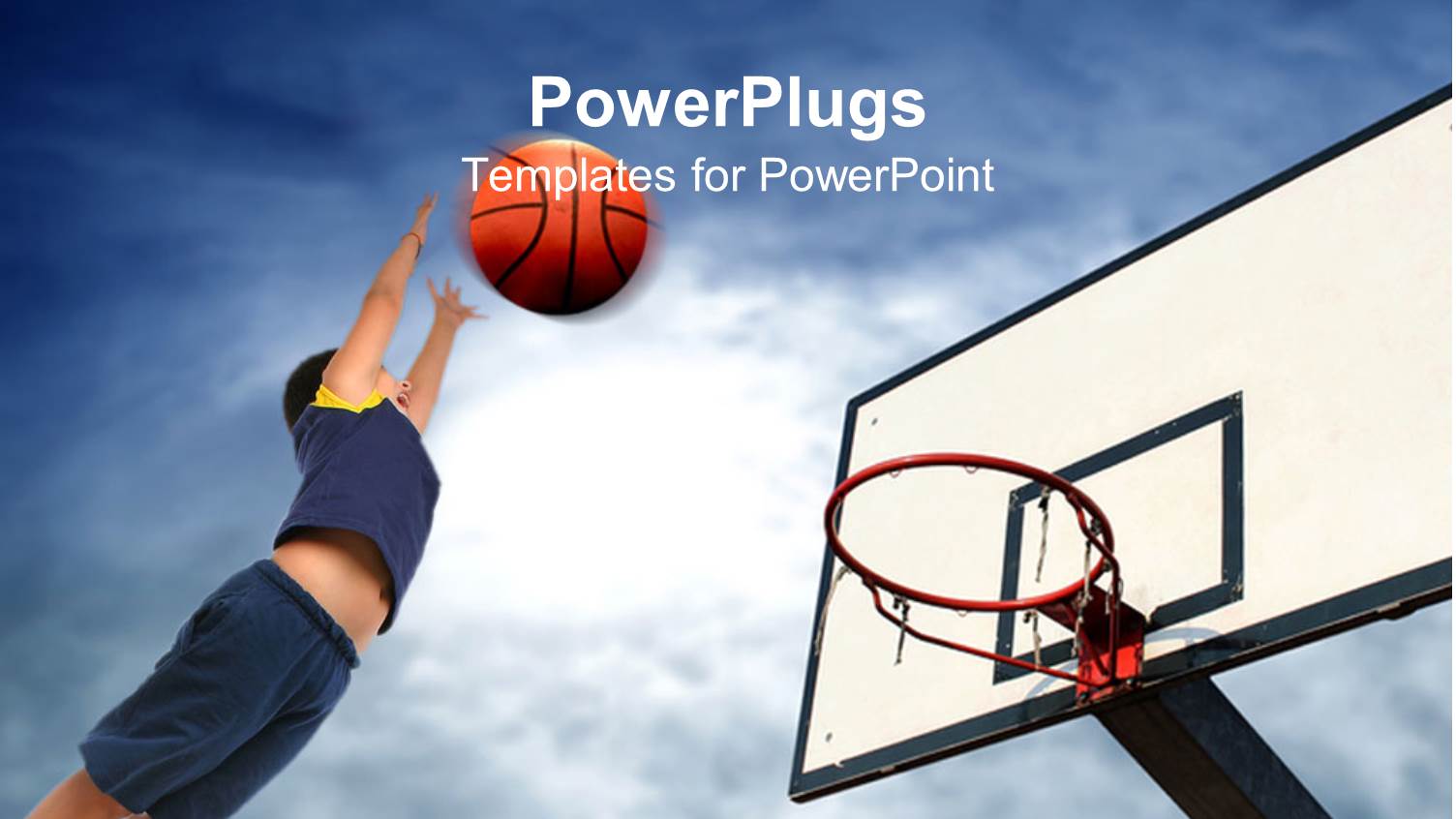 Kid Playing Basketball Aiming Basketball to Basket, Row of Basketball Balls