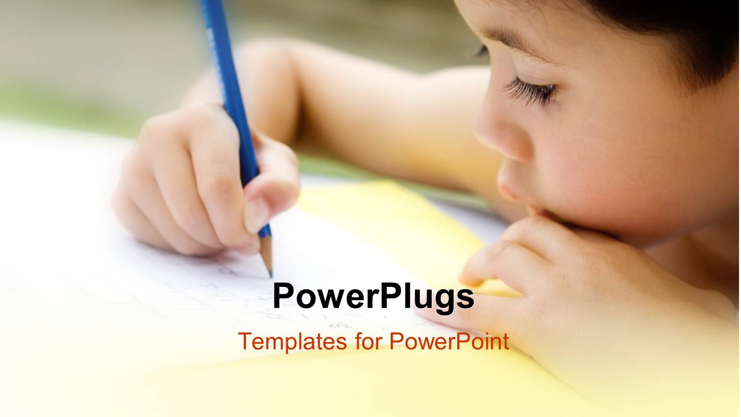 Kid Working in the Classroom with Blurr Background