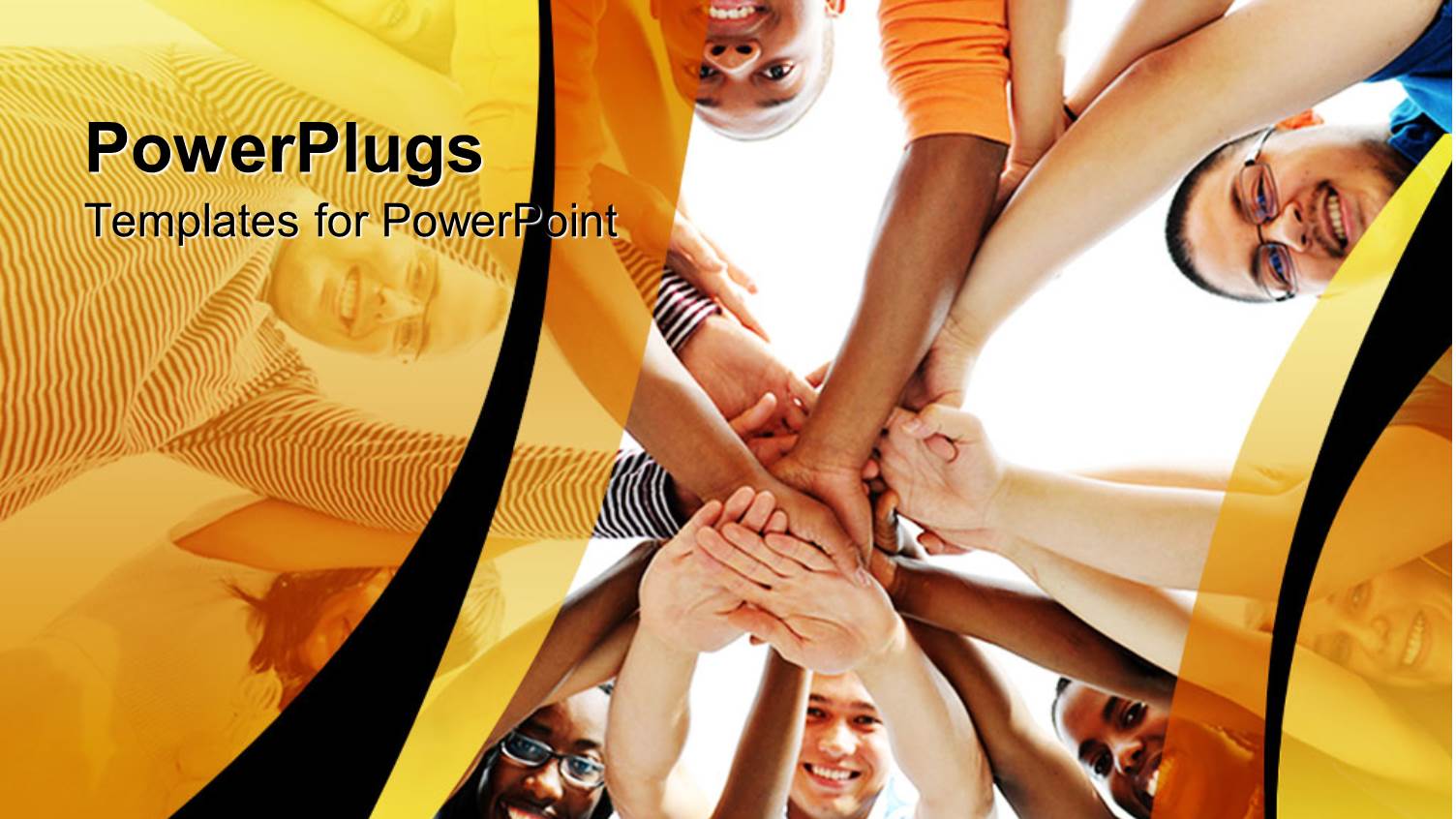 Kids Putting their Hands in Together for Cheer