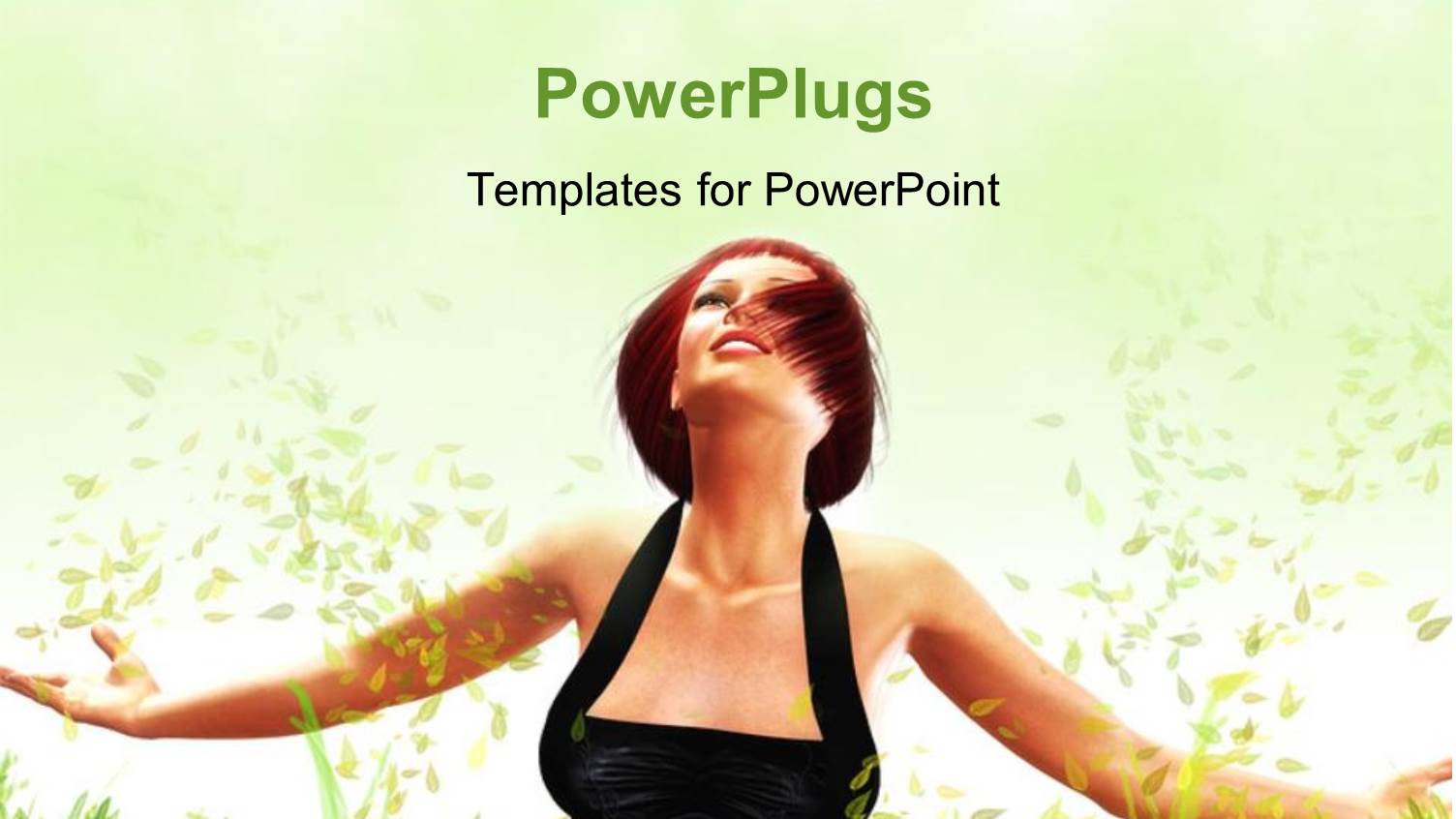 a Lady in a Black Dress with her Hand Held Out