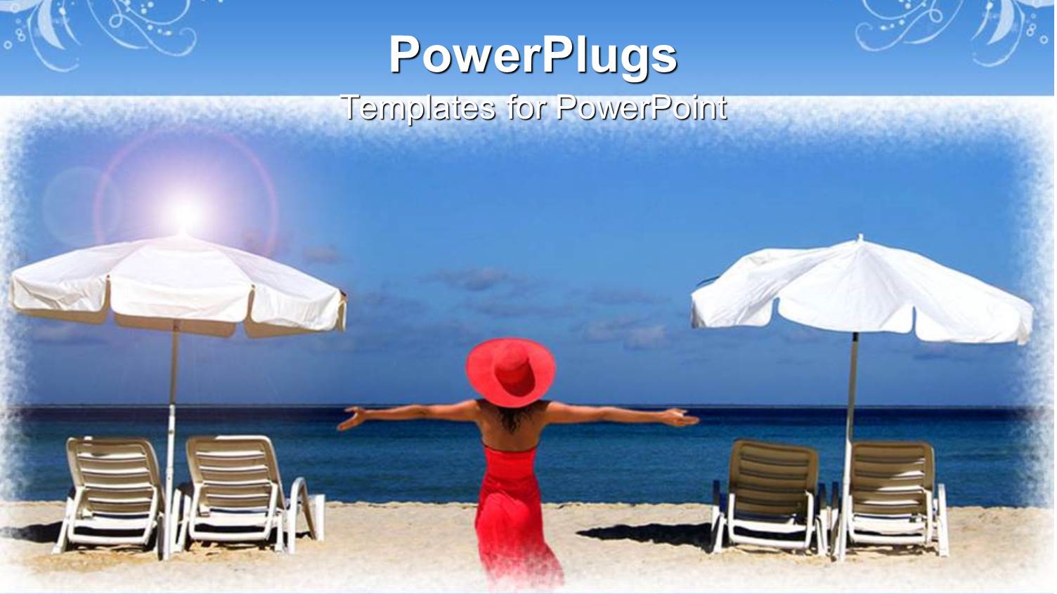 a Lady Enjoying on the Beach