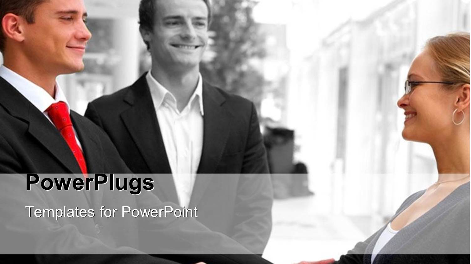 a Lady and a Man Having a Handshake and Smiling