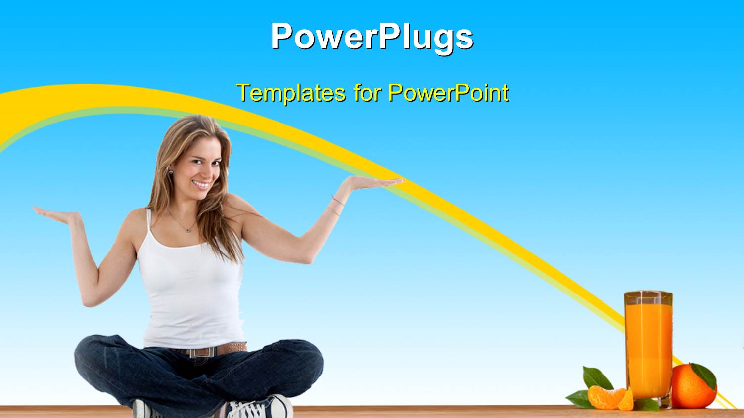 a Lady Sitting Cross Legged with a Glass of Juice