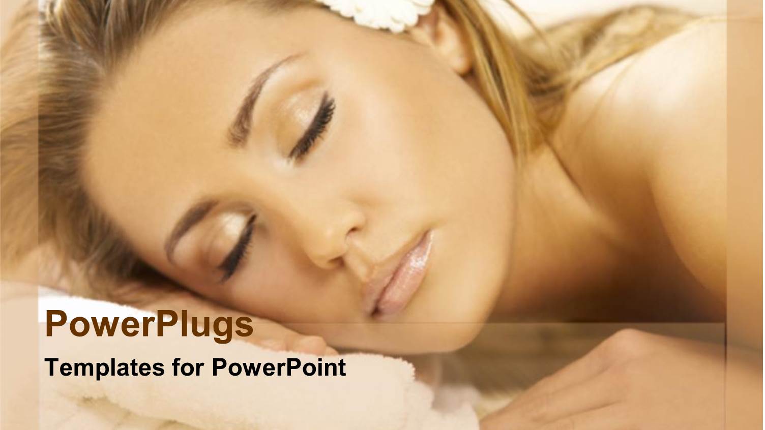 a Lady Sleeping Peacefully with Flower in her Hair