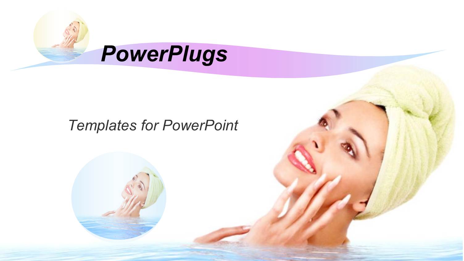 a Lady in the Water with White Background