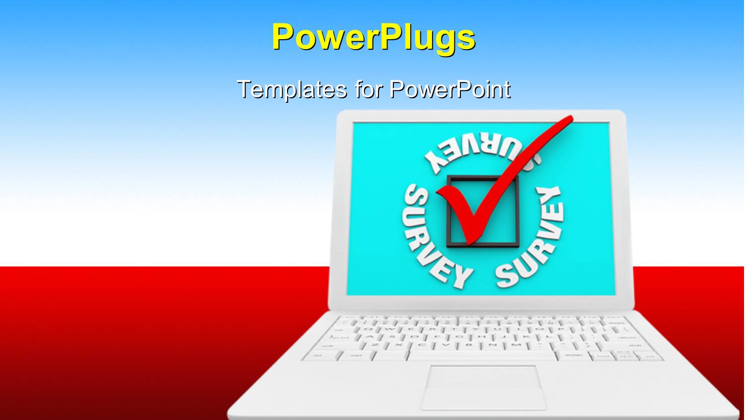 a Laptop with Bluish Background and Place for Text