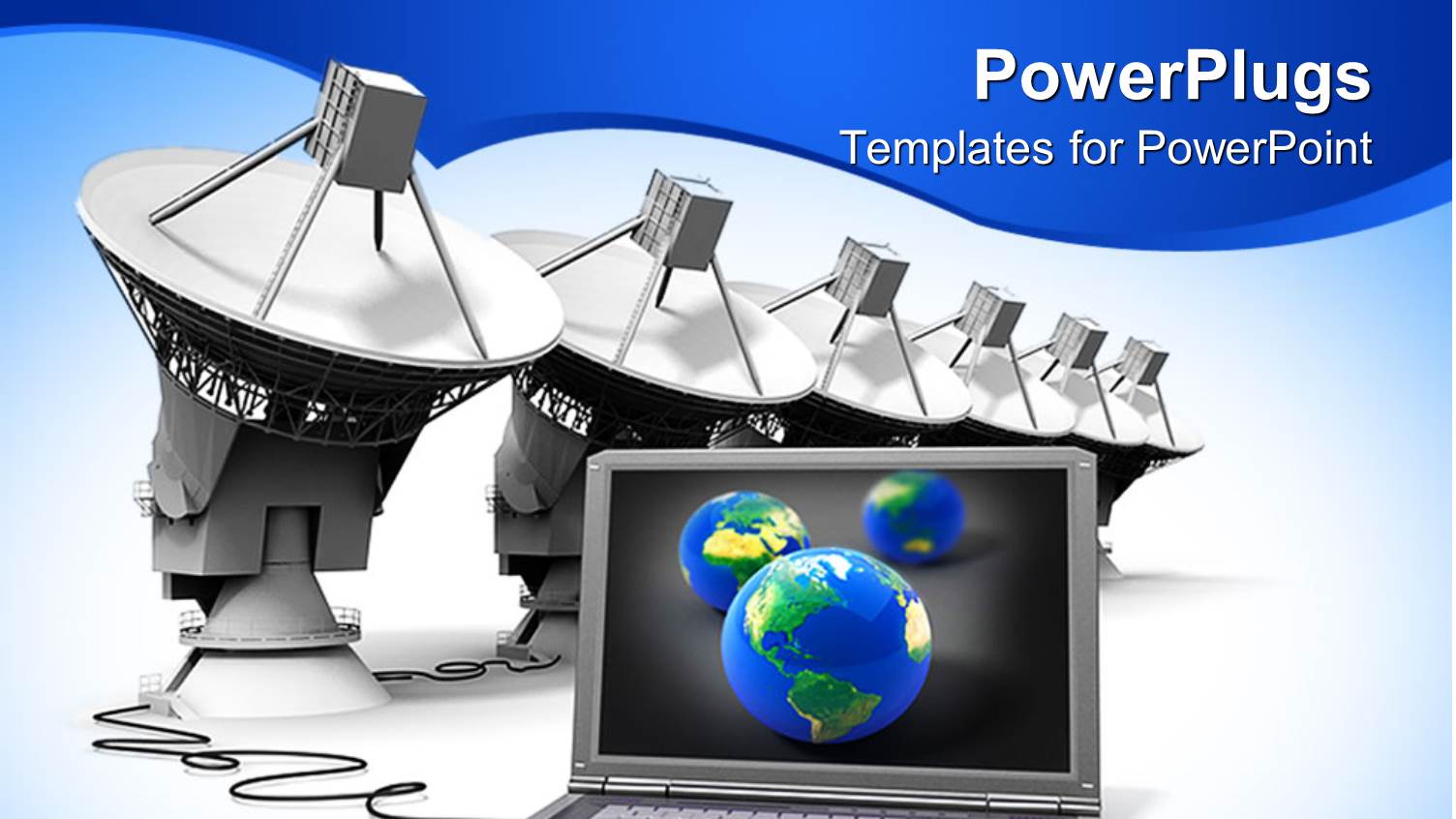 a Laptop Connected with a Number of Telescopes