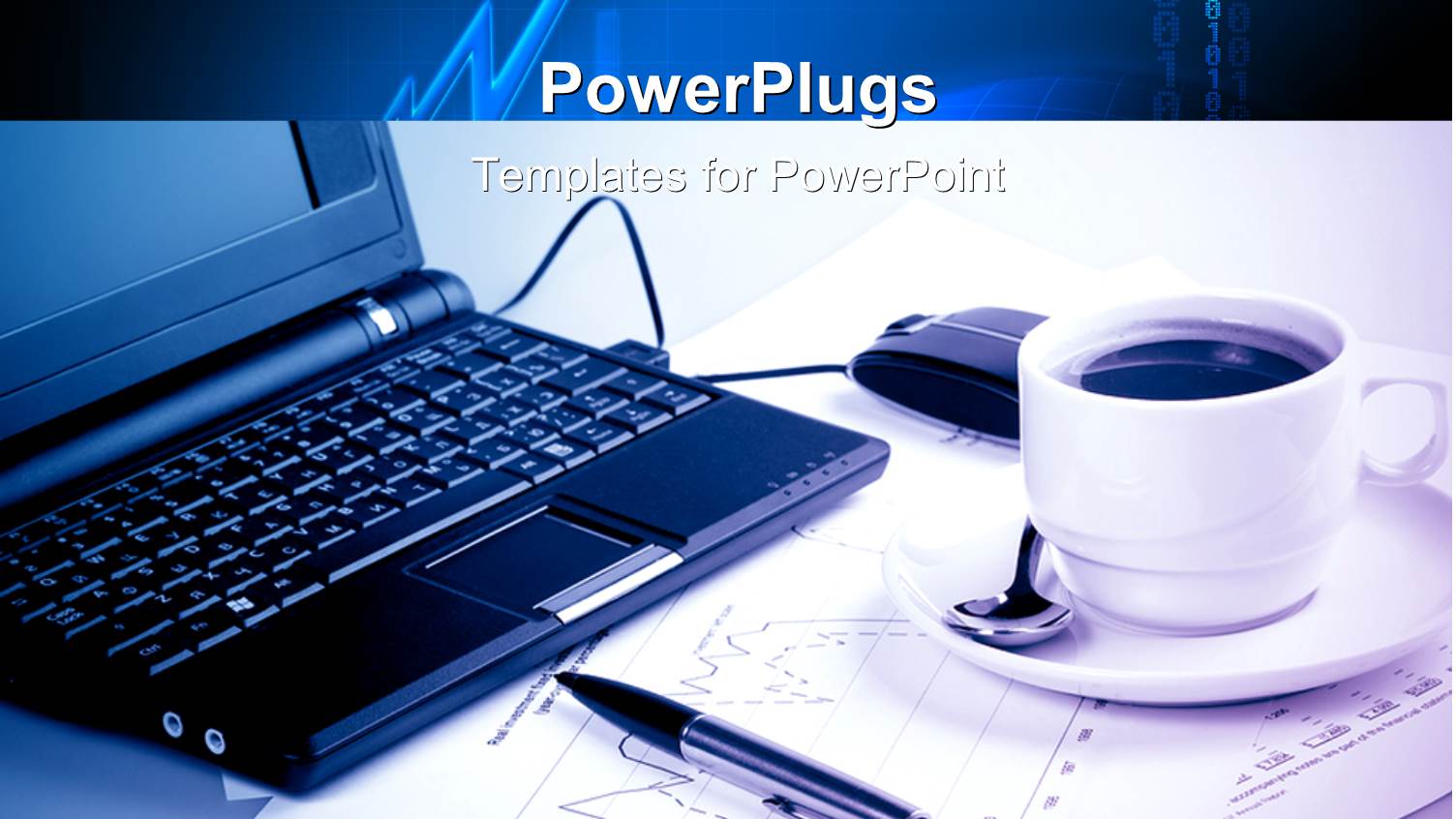 a Laptop with a Cup of Coffee and White Background