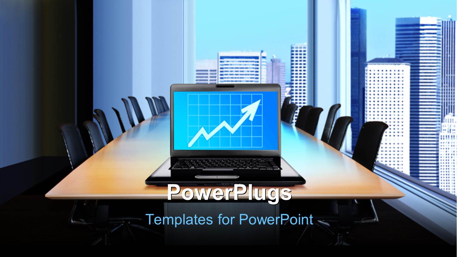 a Laptop with a Graph on its Screen