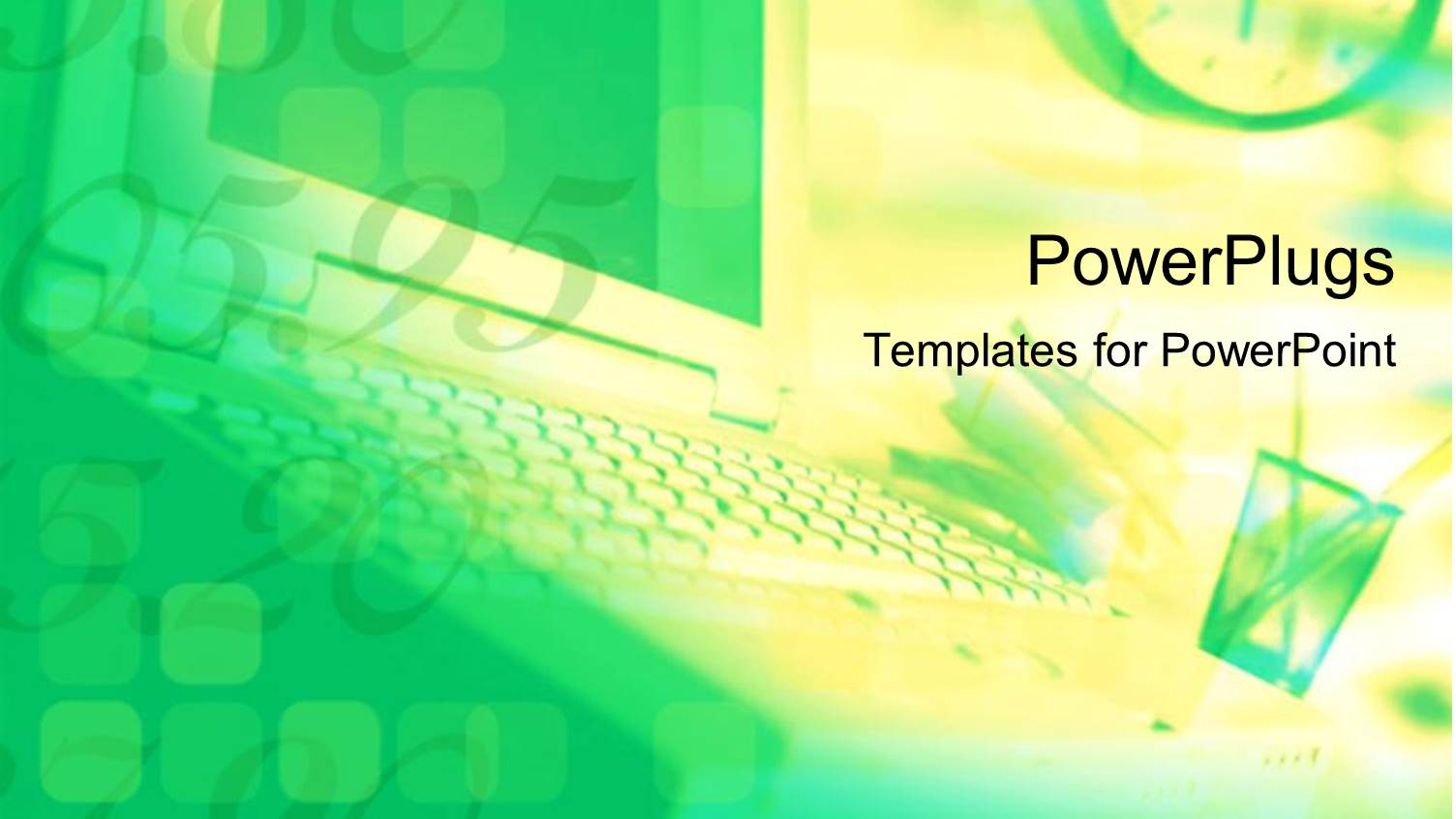 a Laptop and Lots of Numbers with a Clock