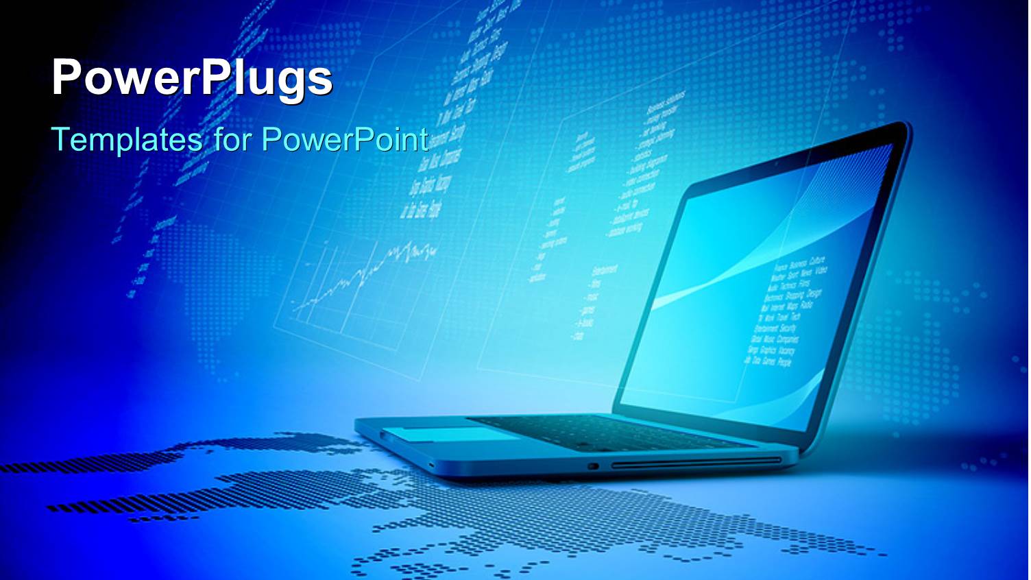 a Laptop with the Map of the Earth Undersneath it