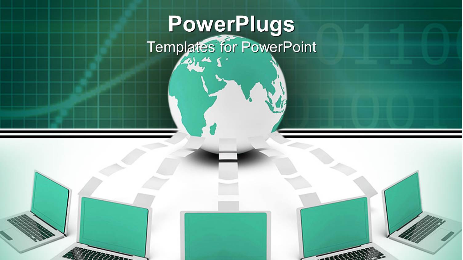 Laptops Connect to a Computerized Globe Image 3d