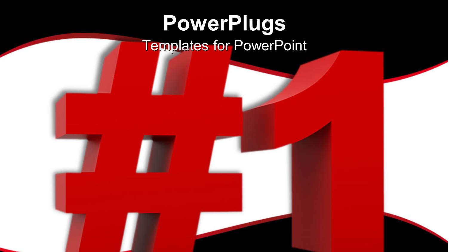 large 3D #1 Text on a Black and White Background