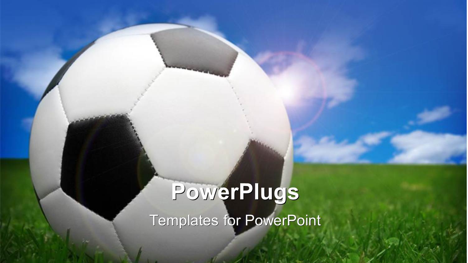 large Ball on a Green Field and a Clear Blue Sky