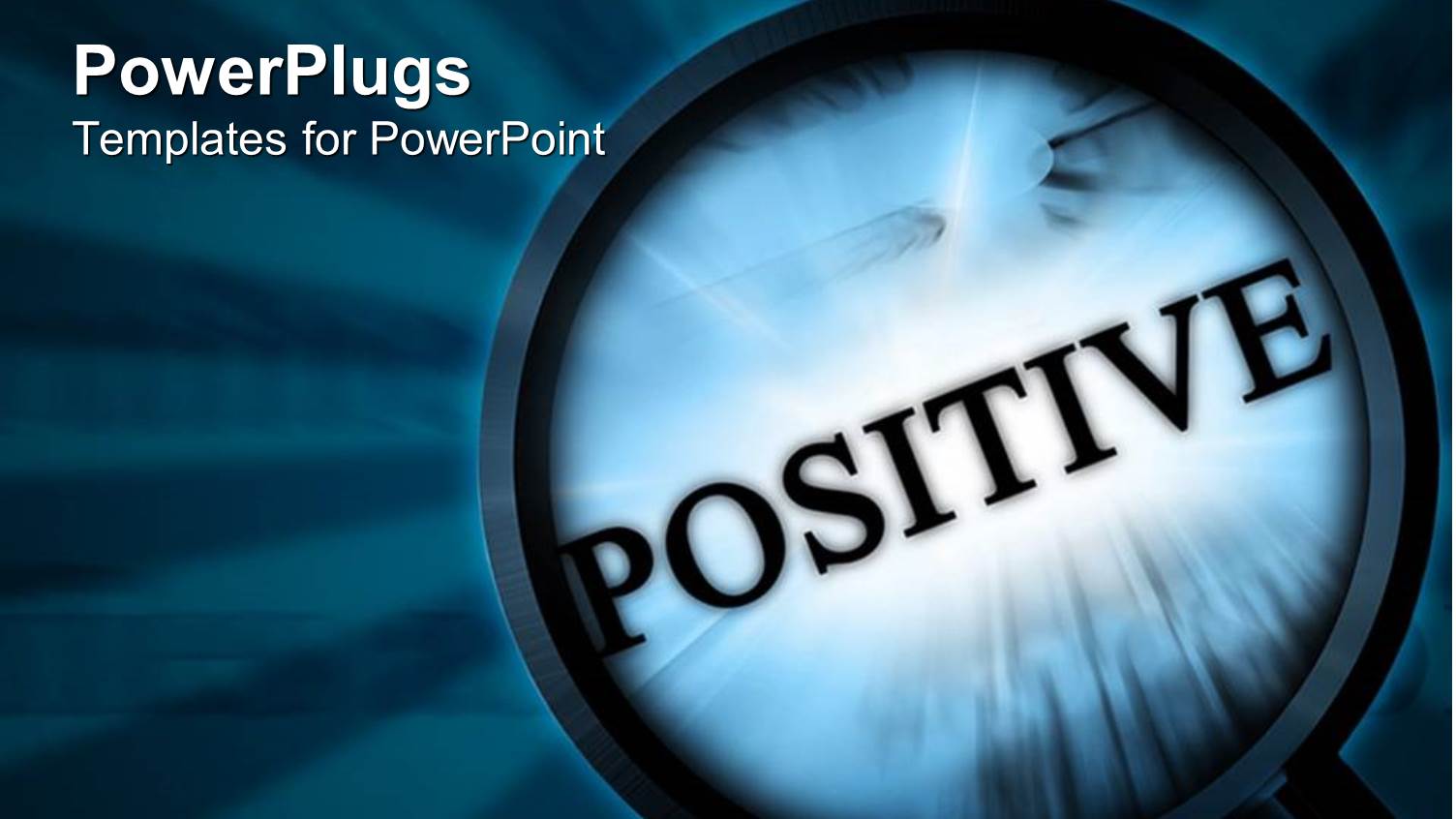 a large Black Magnifying Glass with a Shinning Light and Text which Spells Out the Word