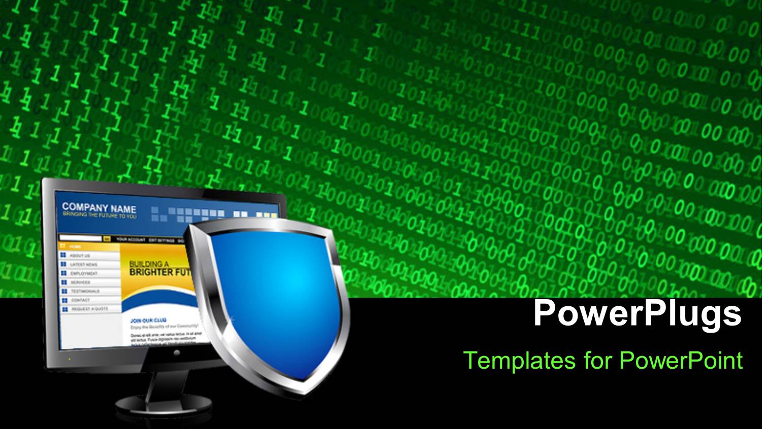 large Blue Protective Shield Over Computer Depicting Computer Protection