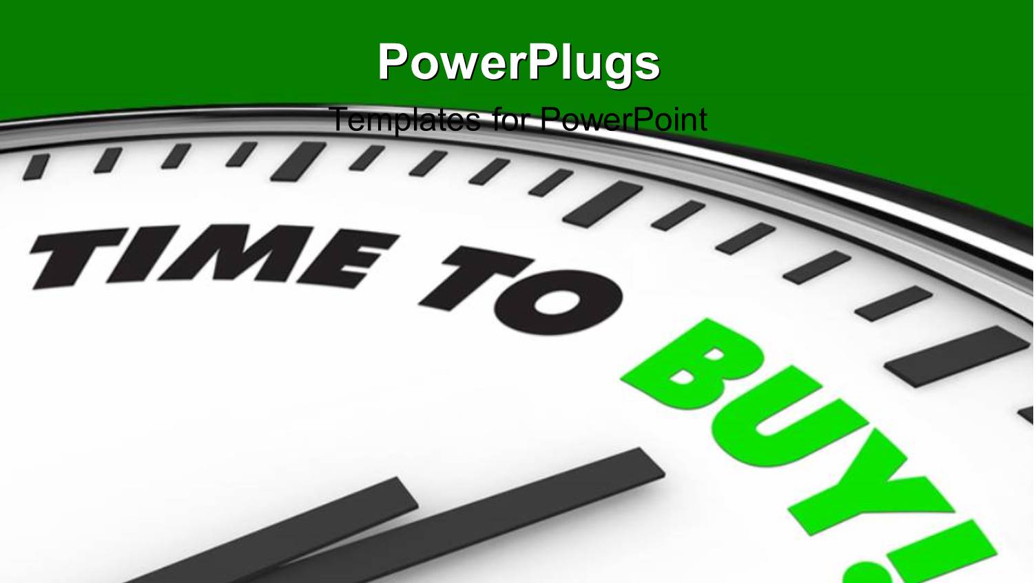 large Clock with Clock Hands Pointing at TIME to BUY