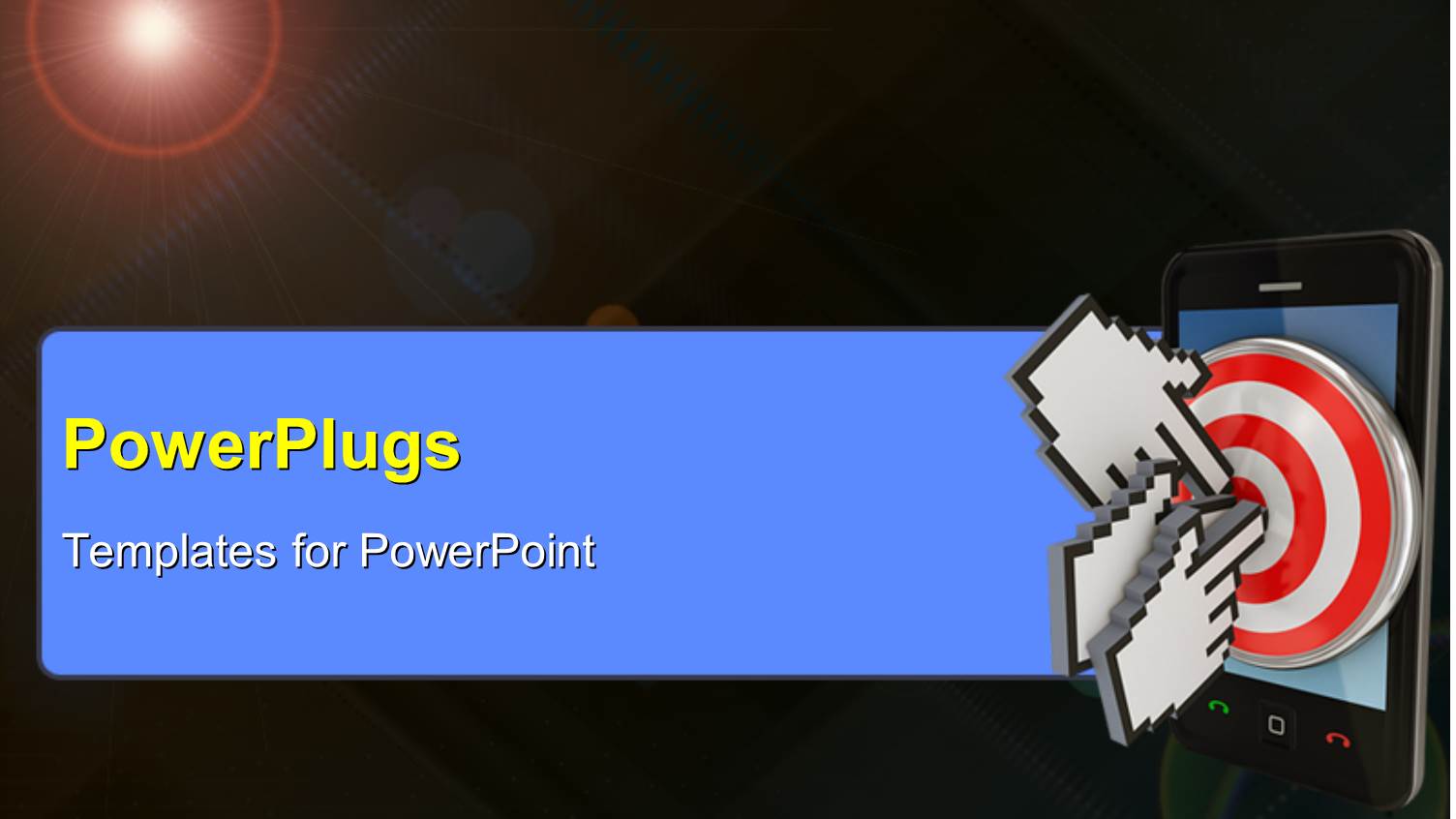 large Cursors Targetting at Modern Cellphone with Lens Flare