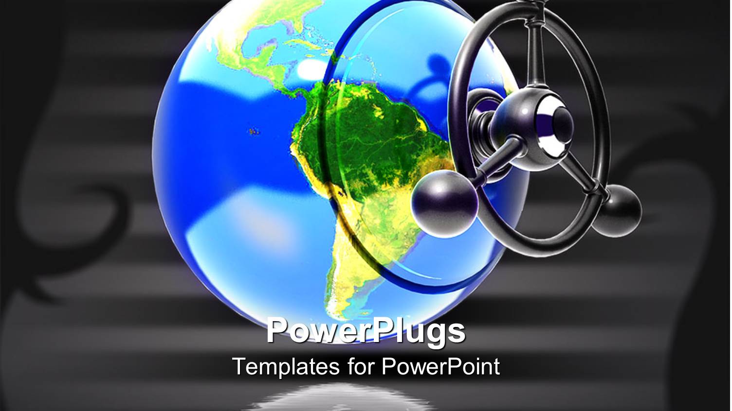 a large Globe Over a Clear Black Background