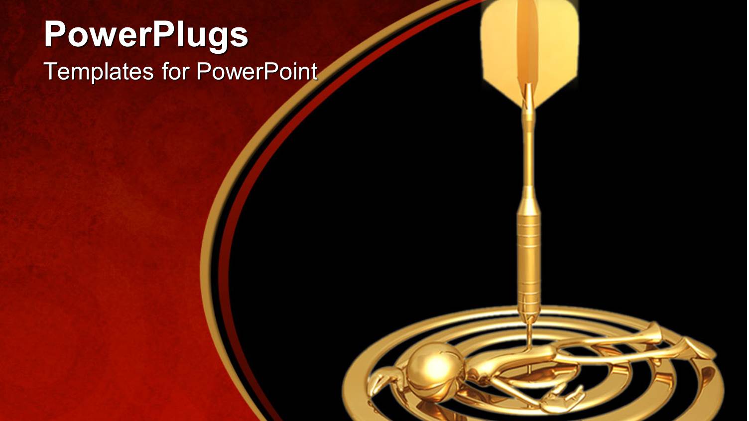 a large Gold Colored Dart on a Human Character Target